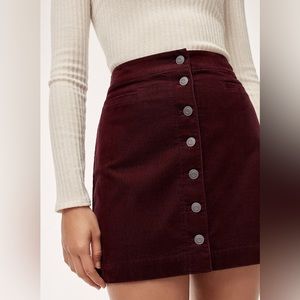 Aritzia arhens nwot corduroy skirt